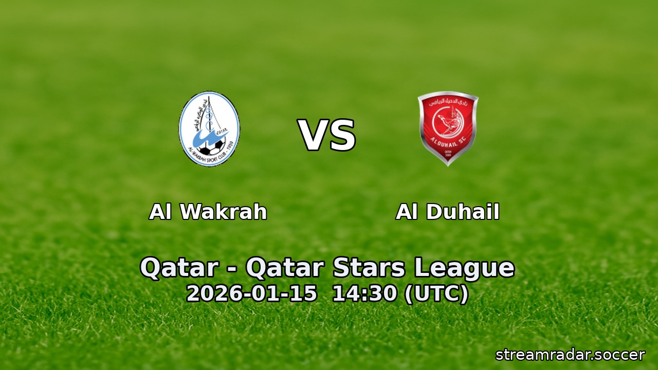 Al Wakrah vs Al Duhail