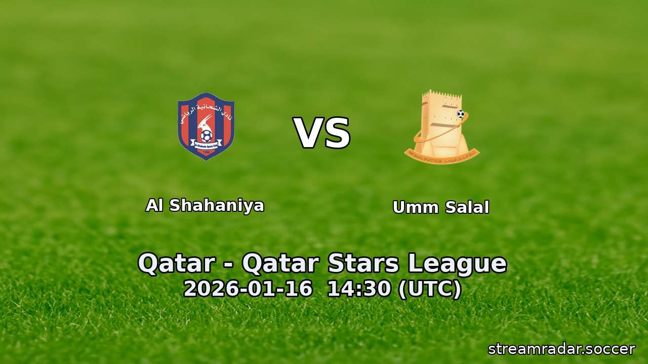 Al Shahaniya vs Umm Salal