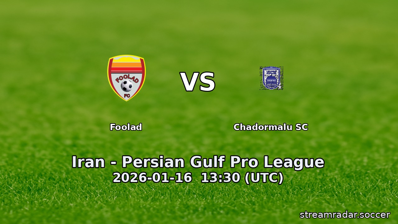 Foolad vs Chadormalu SC