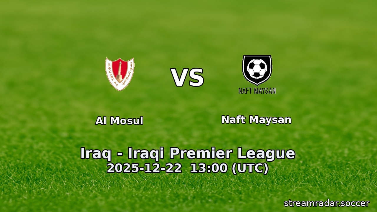 Al Mosul vs Naft Maysan