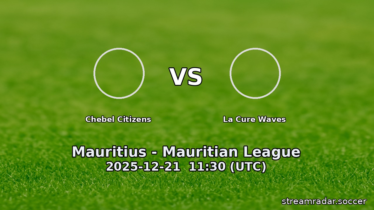 Chebel Citizens vs La Cure Waves