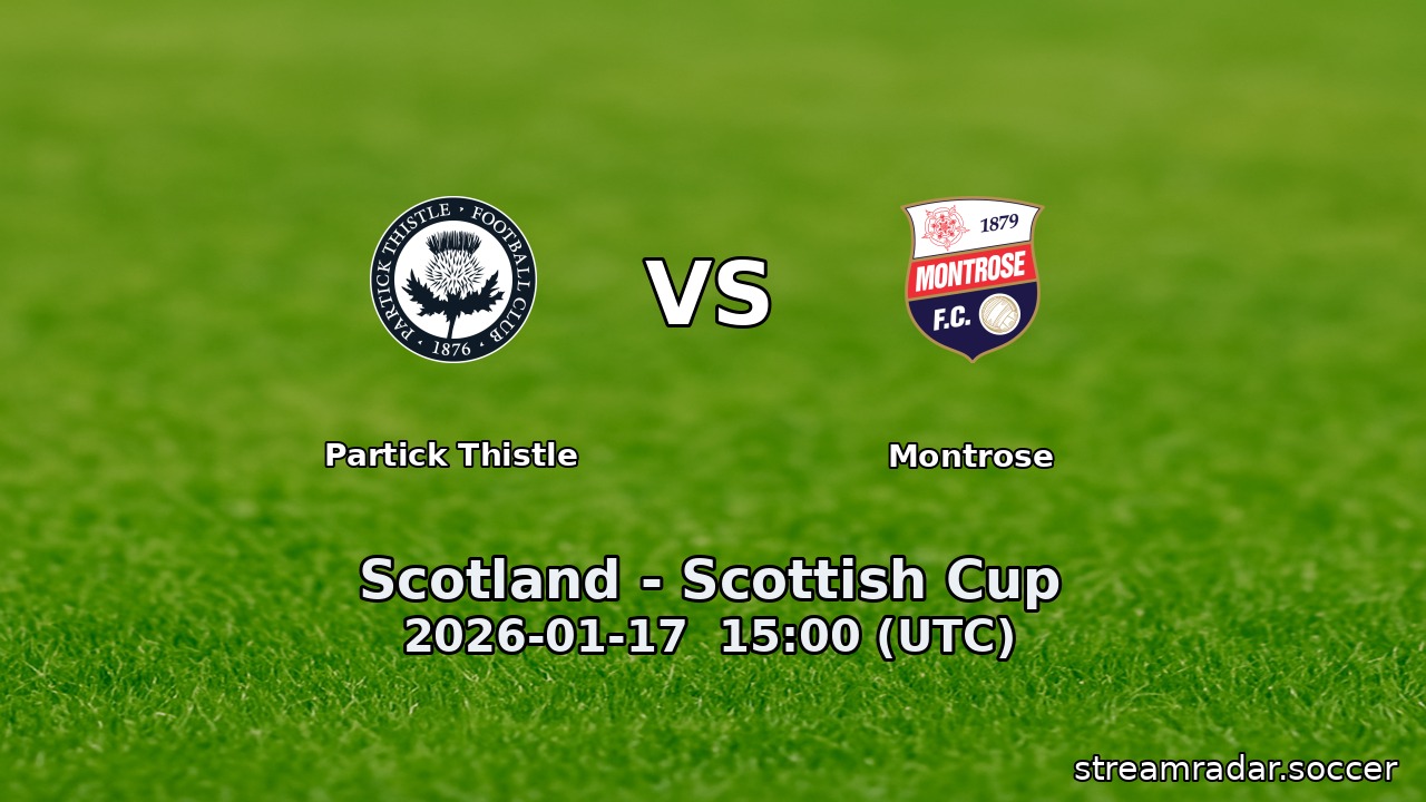 Partick Thistle vs Montrose
