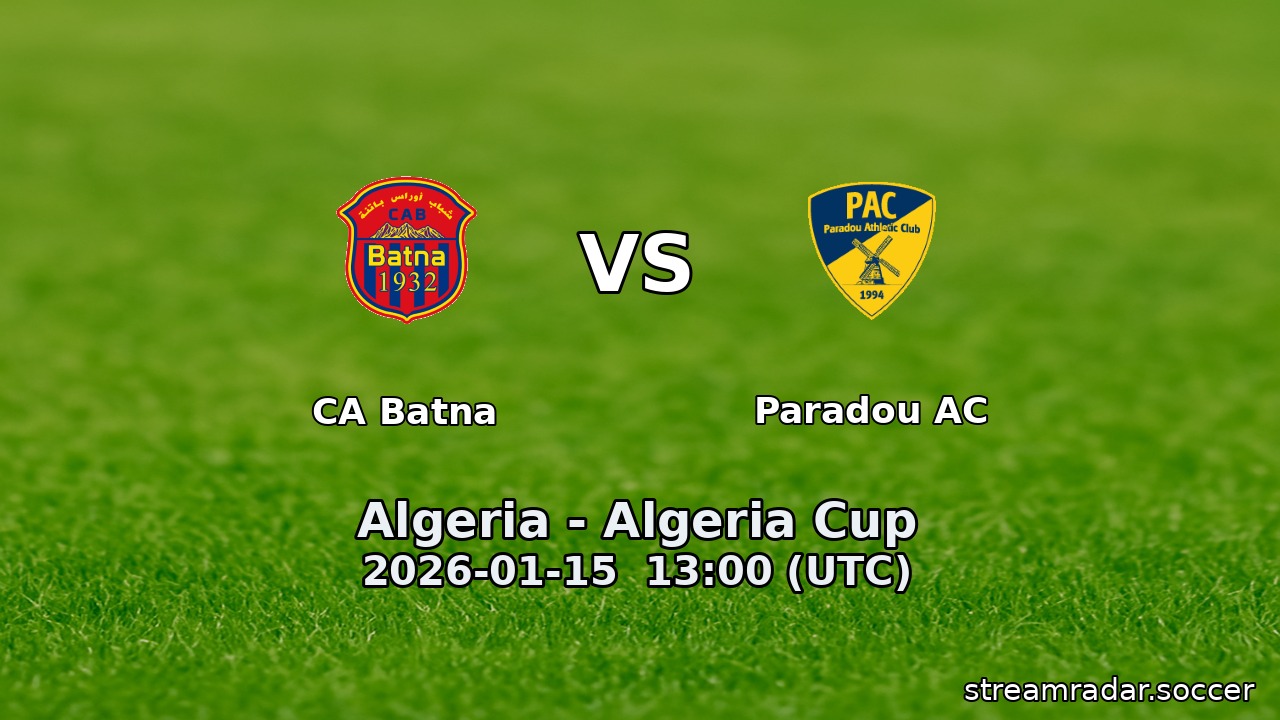 CA Batna vs Paradou AC