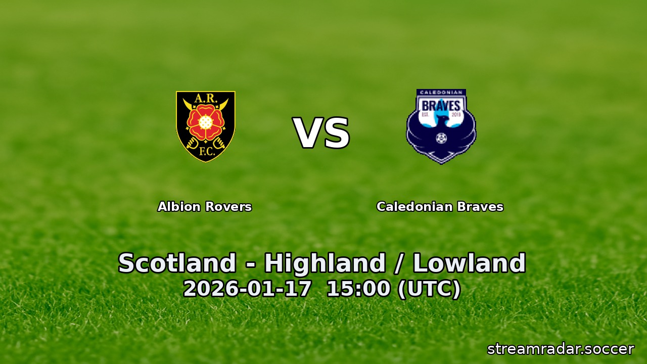 Albion Rovers vs Caledonian Braves