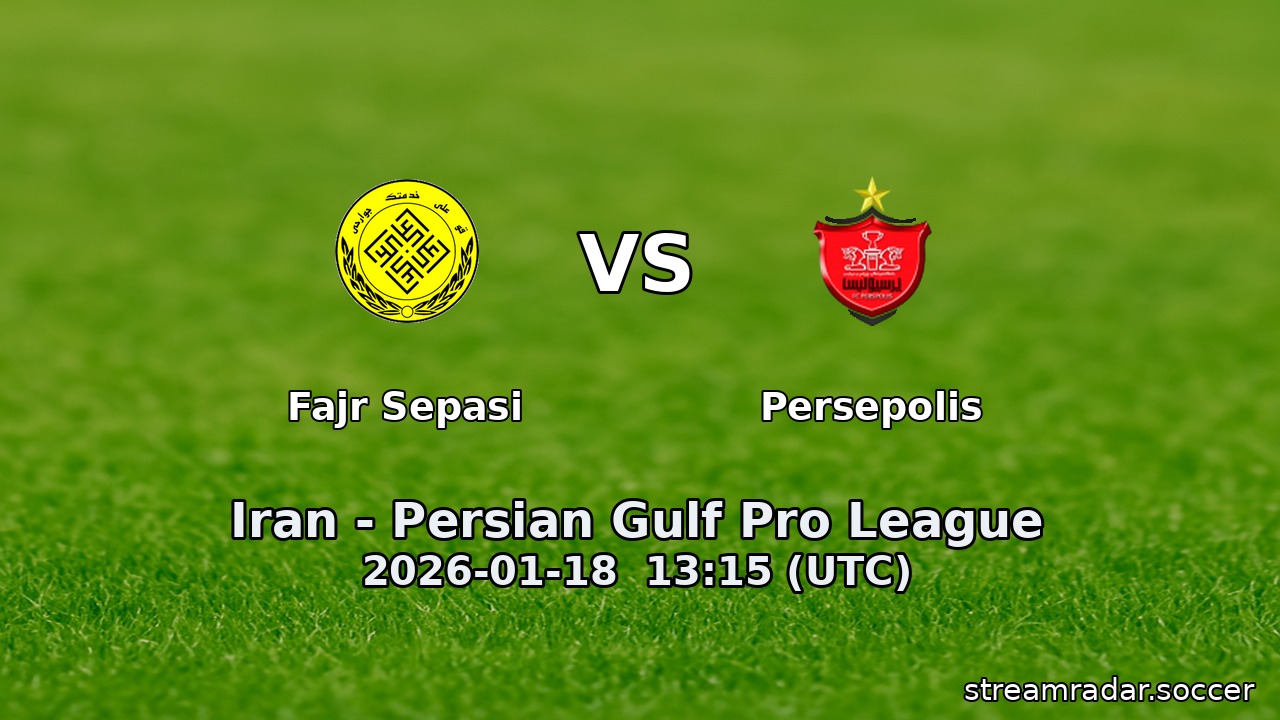 Fajr Sepasi vs Persepolis
