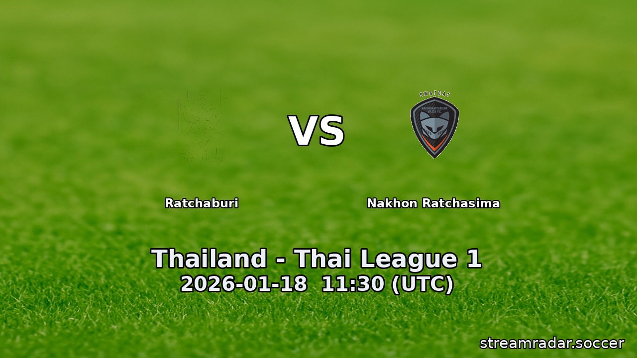 Ratchaburi vs Nakhon Ratchasima