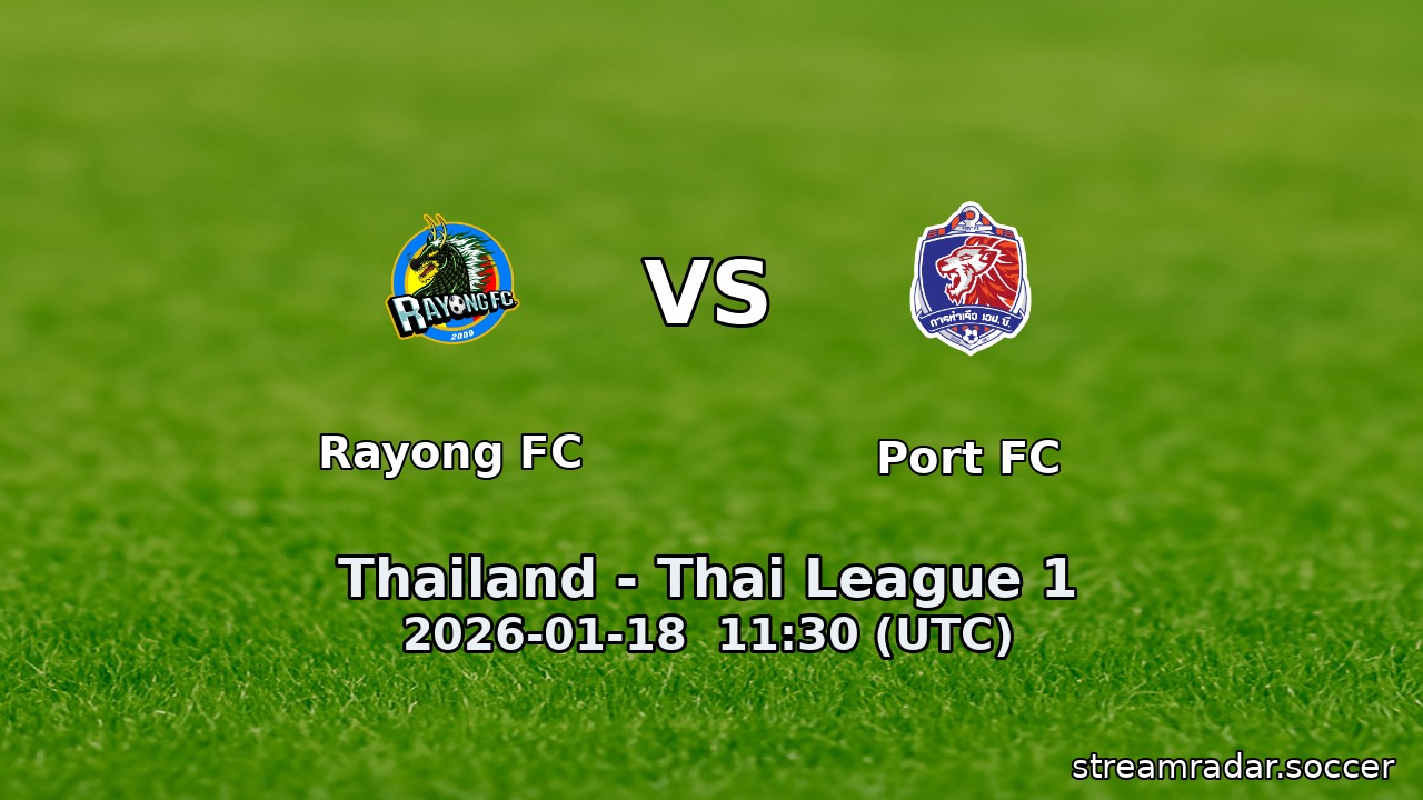 Rayong FC vs Port FC