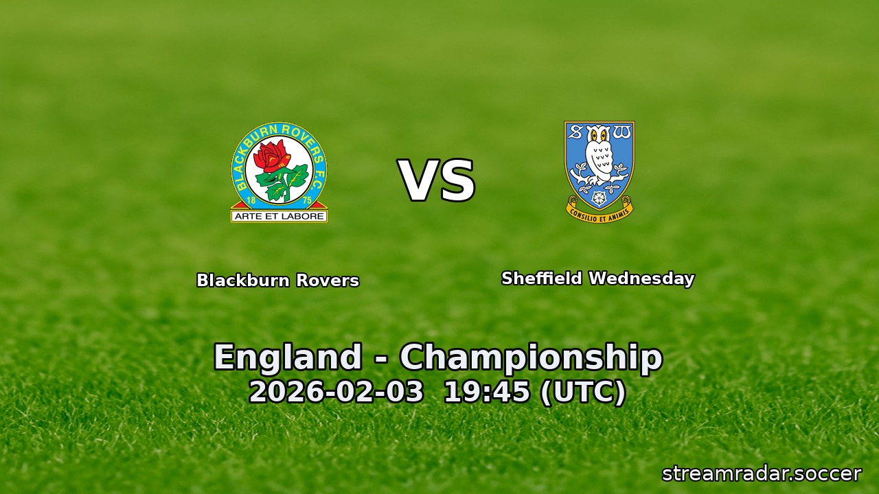 Blackburn Rovers vs Sheffield Wednesday