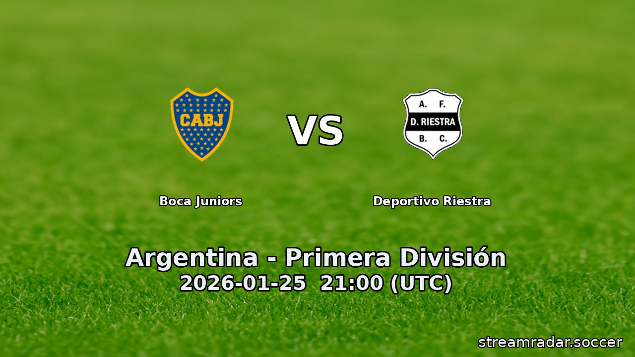Boca Juniors vs Deportivo Riestra