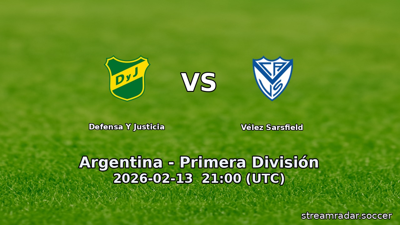 Defensa Y Justicia vs Vélez Sarsfield