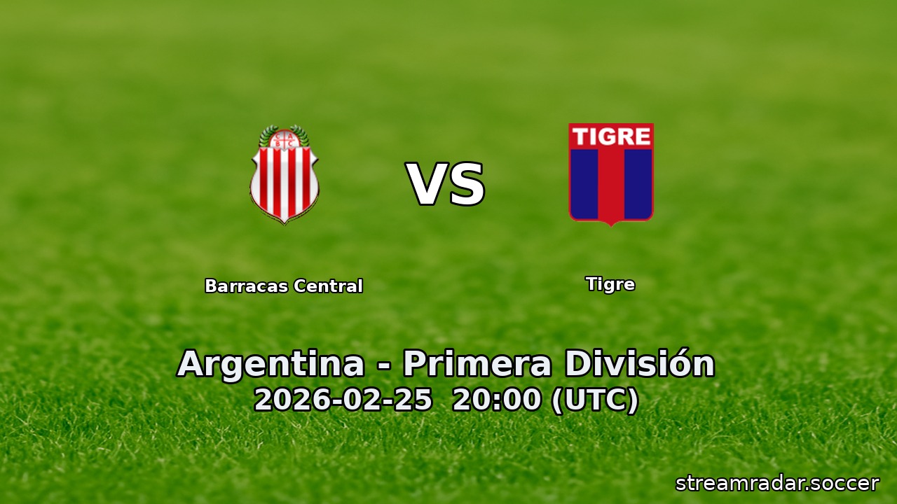 Barracas Central vs Tigre