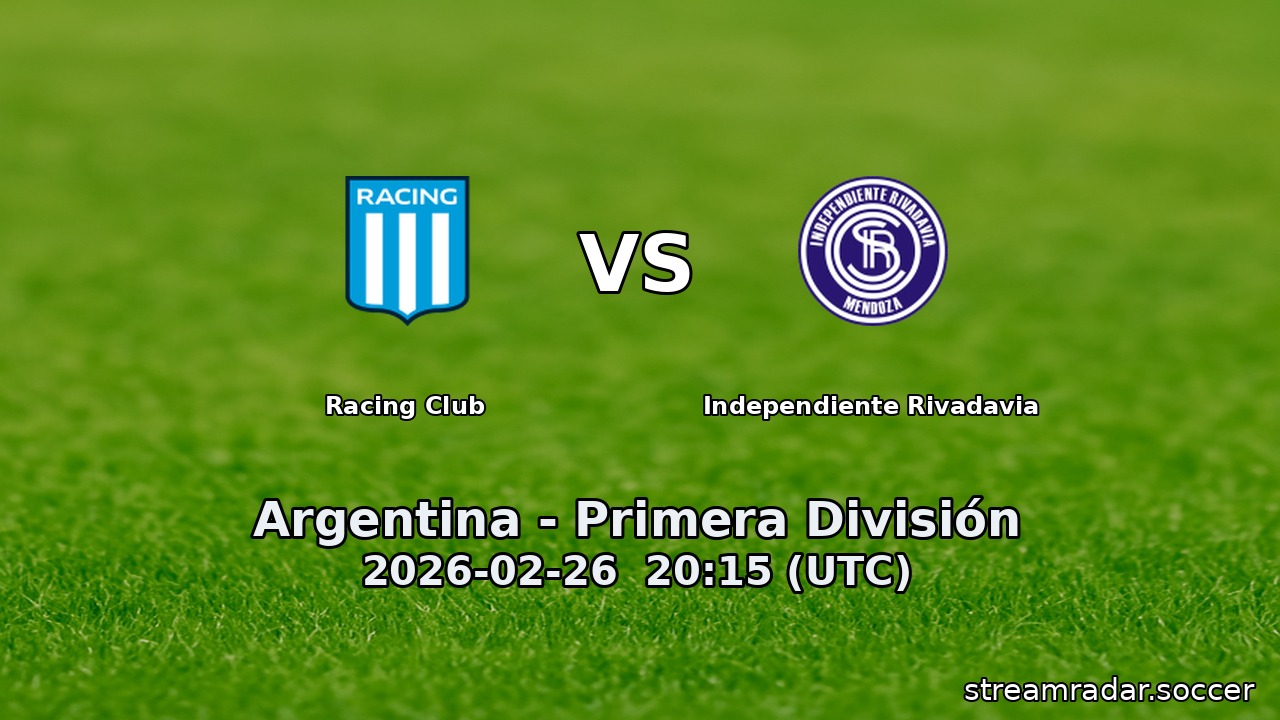 Racing Club vs Independiente Rivadavia