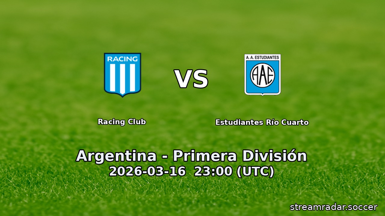 Racing Club vs Estudiantes Río Cuarto