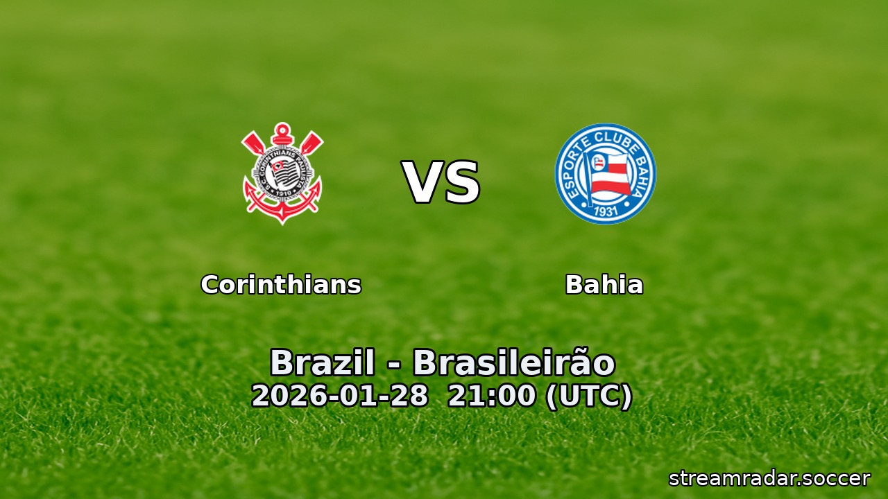Corinthians vs Bahia