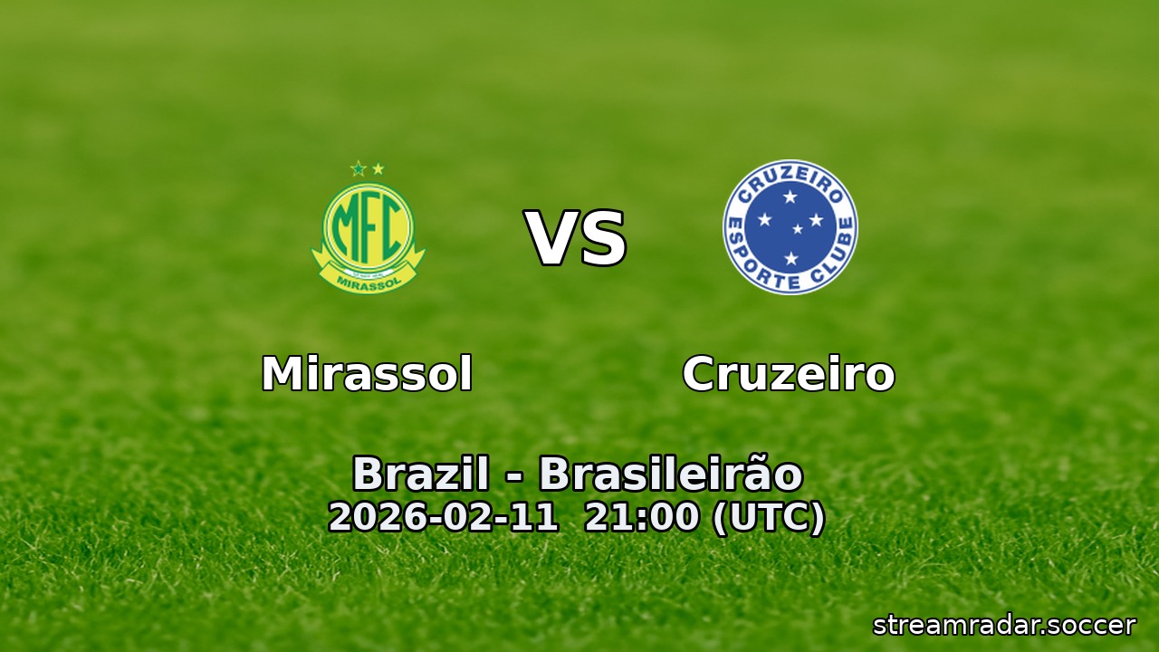 Mirassol vs Cruzeiro