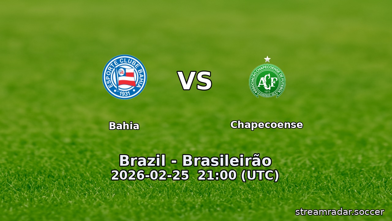 Bahia vs Chapecoense
