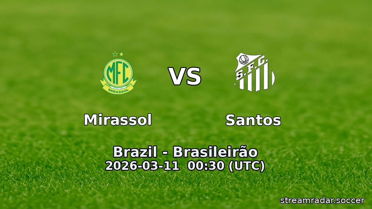 Mirassol vs Santos