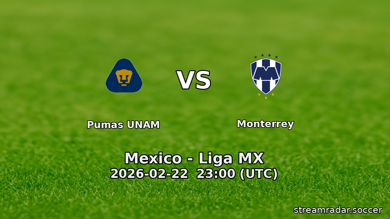 Pumas UNAM vs Monterrey