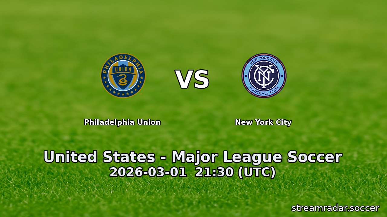 Philadelphia Union vs New York City