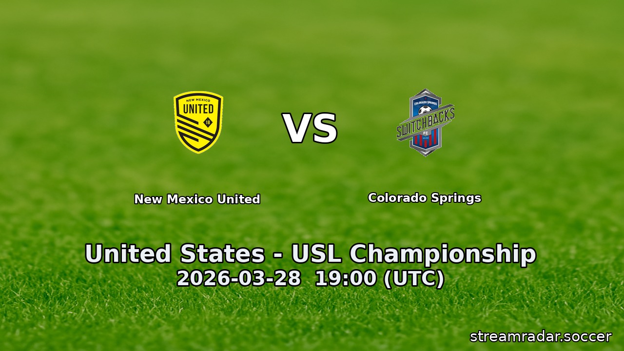 New Mexico United vs Colorado Springs