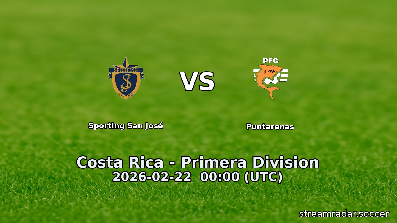 Sporting San José vs Puntarenas
