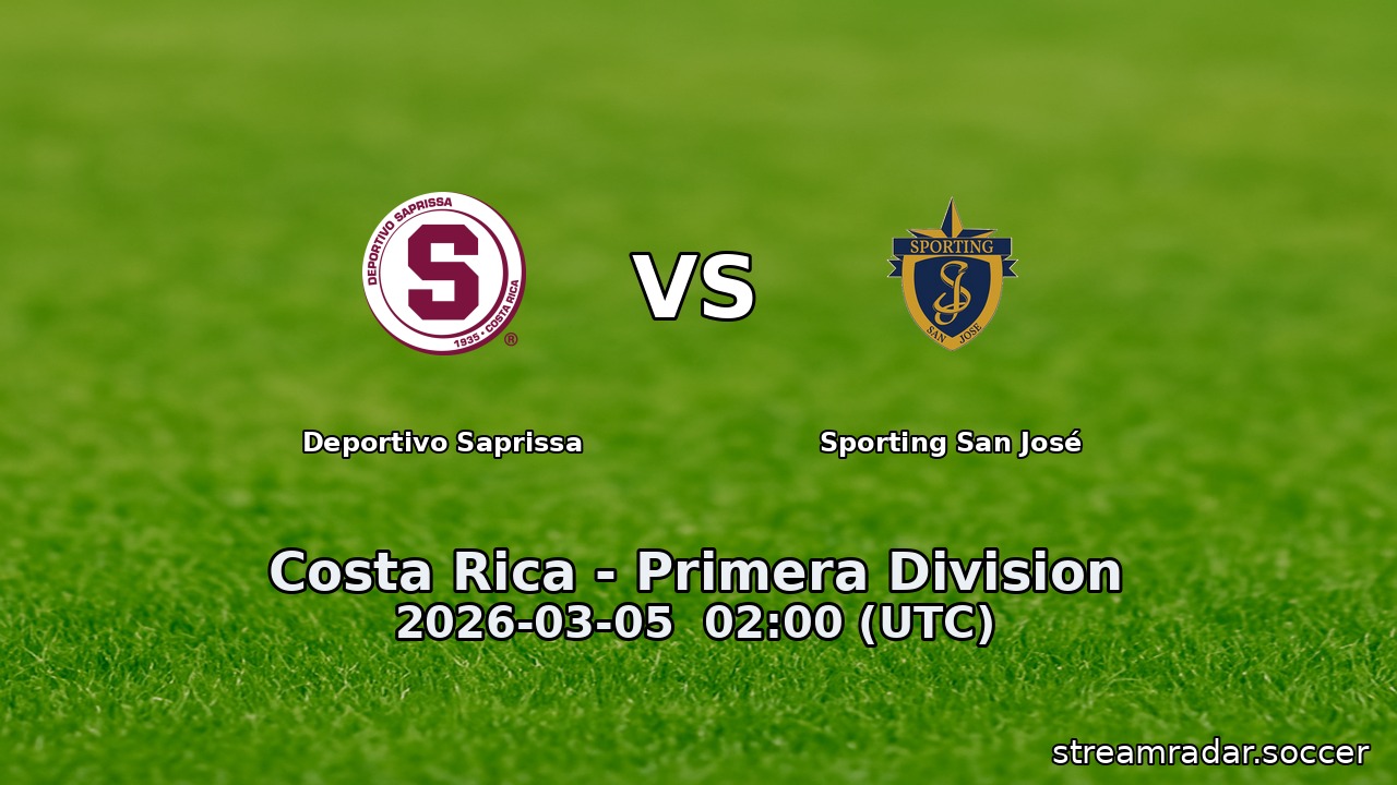Deportivo Saprissa vs Sporting San José