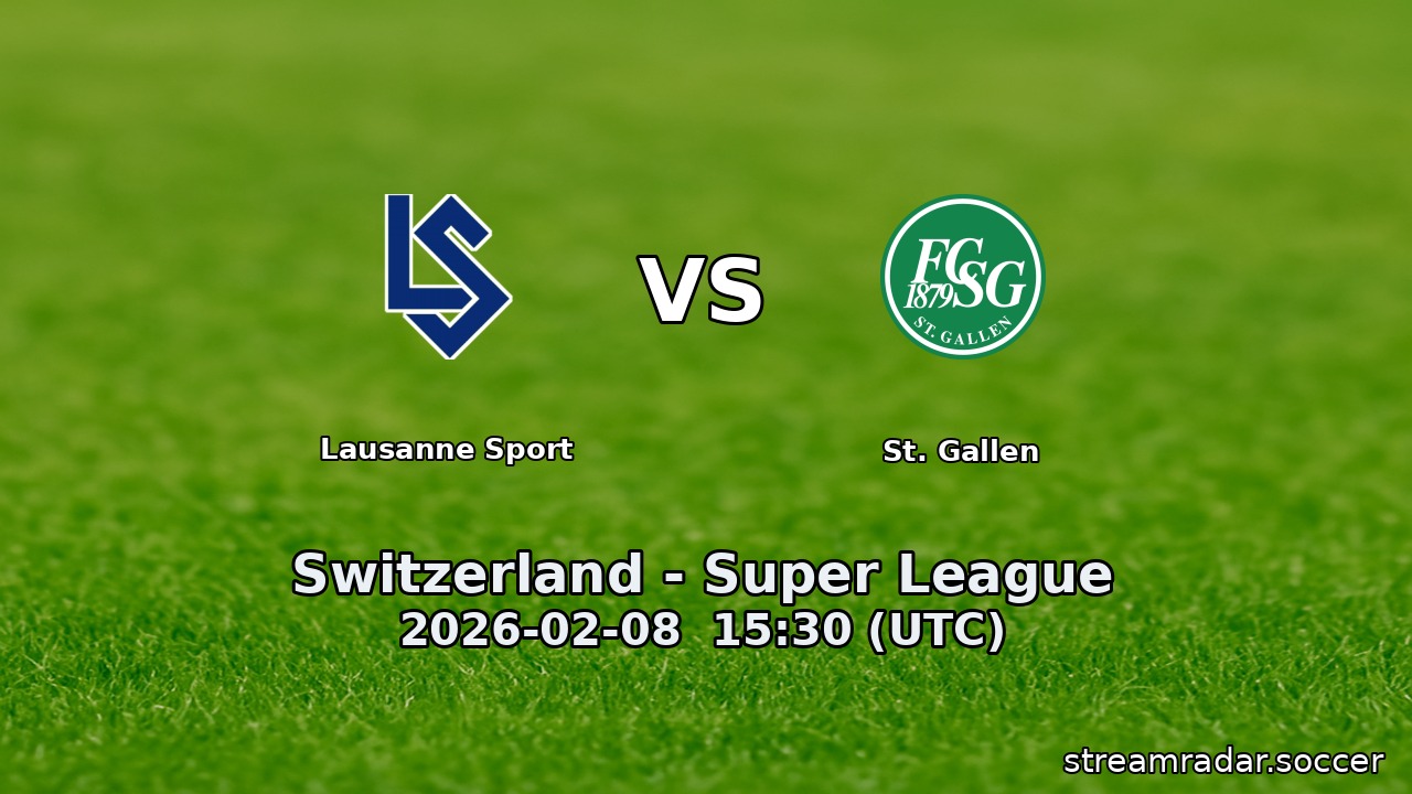 Lausanne Sport vs St. Gallen