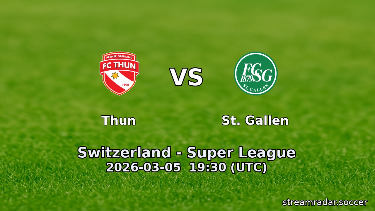 Thun vs St. Gallen