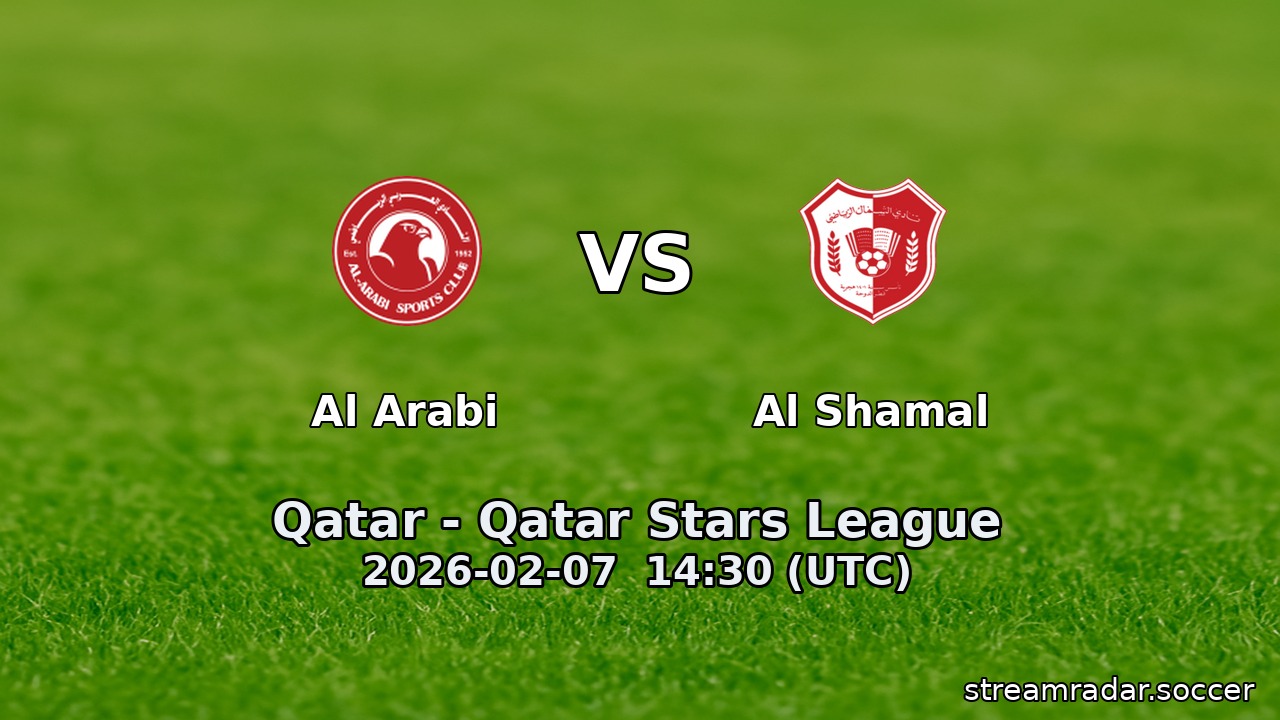 Al Arabi vs Al Shamal