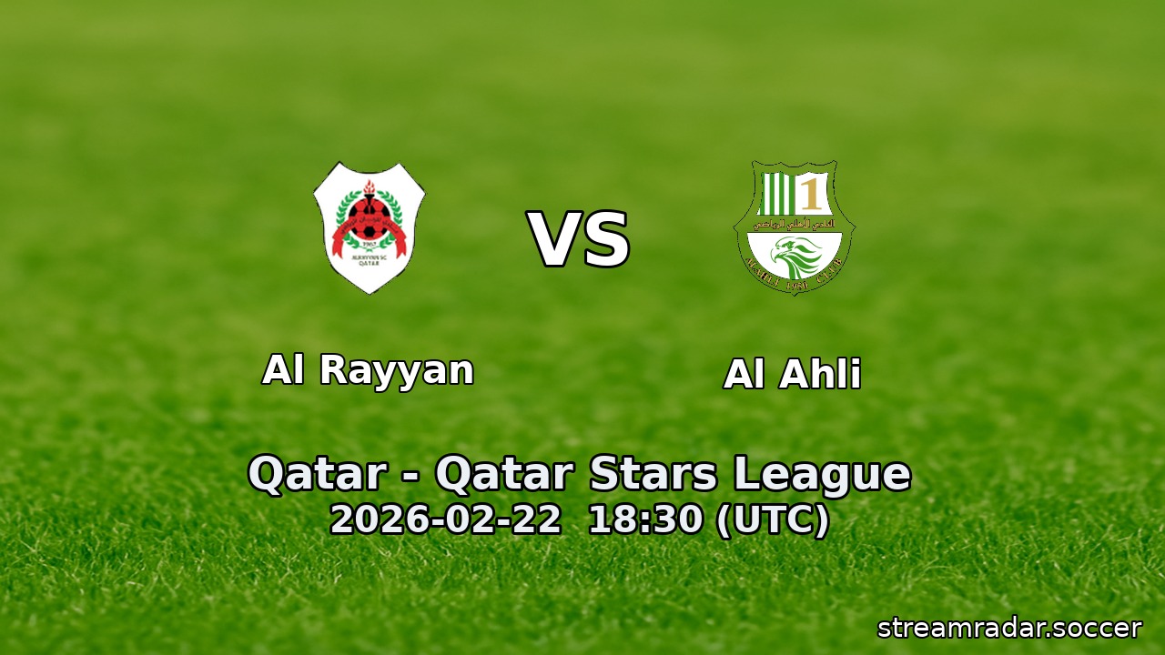Al Rayyan vs Al Ahli