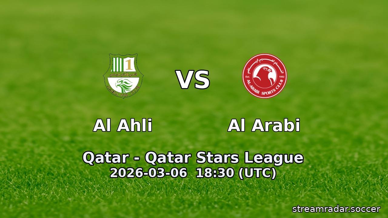Al Ahli vs Al Arabi