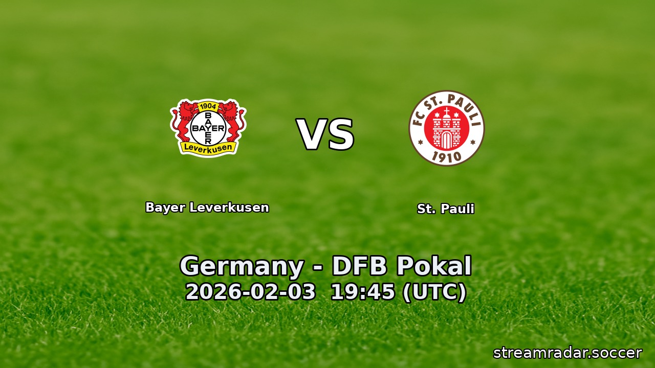 Bayer Leverkusen vs St. Pauli