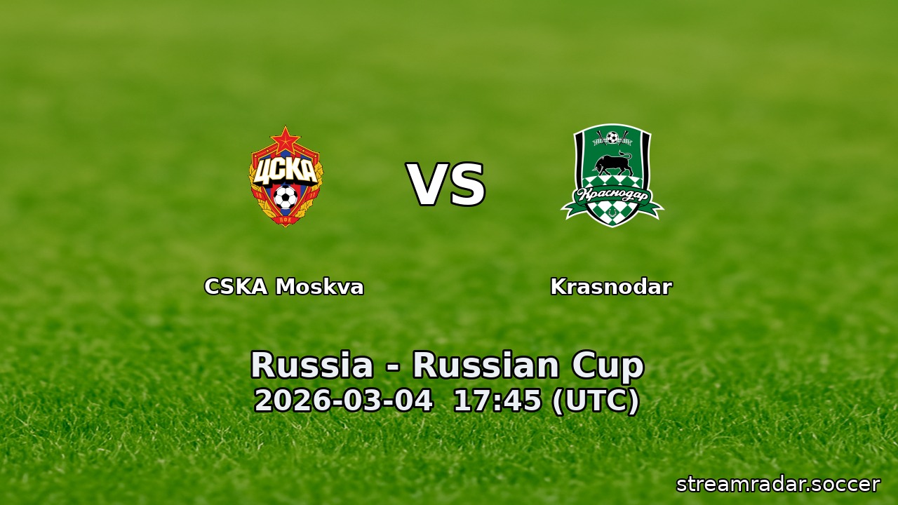 CSKA Moskva vs Krasnodar