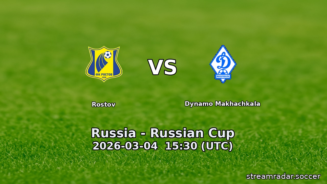 Rostov vs Dynamo Makhachkala