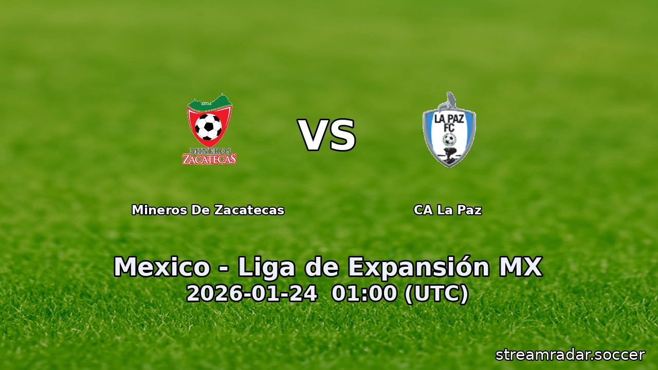 Mineros De Zacatecas vs CA La Paz