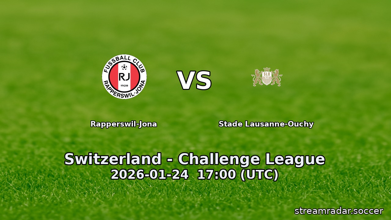 Rapperswil-Jona vs Stade Lausanne-Ouchy
