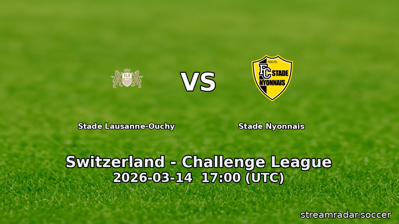 Stade Lausanne-Ouchy vs Stade Nyonnais