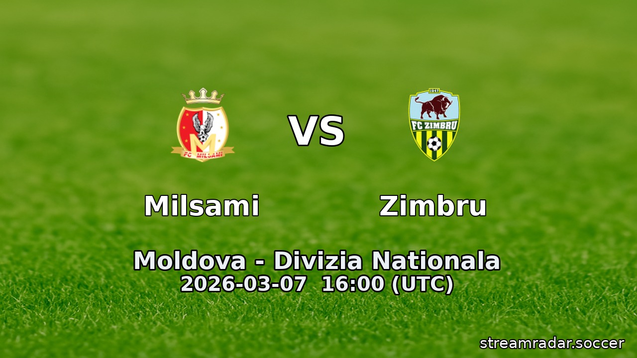 Milsami vs Zimbru