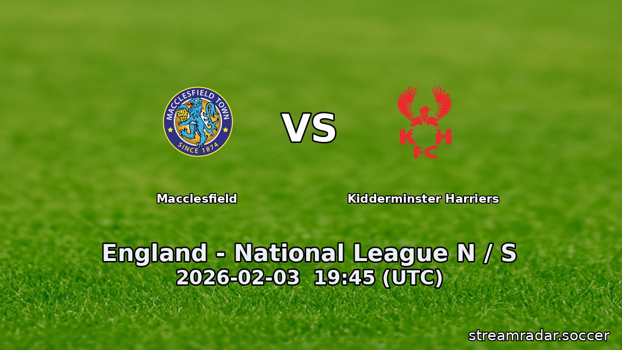 Macclesfield vs Kidderminster Harriers