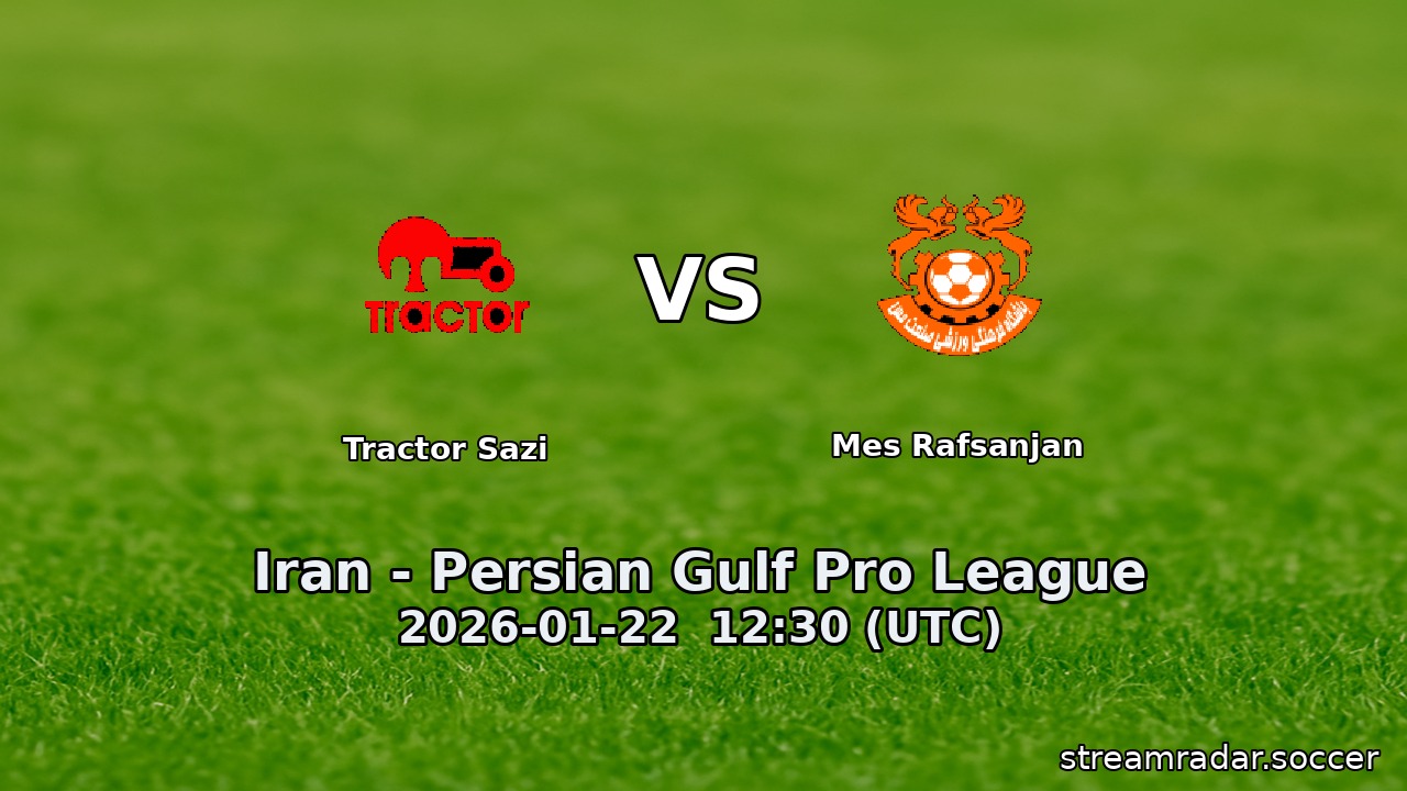 Tractor Sazi vs Mes Rafsanjan