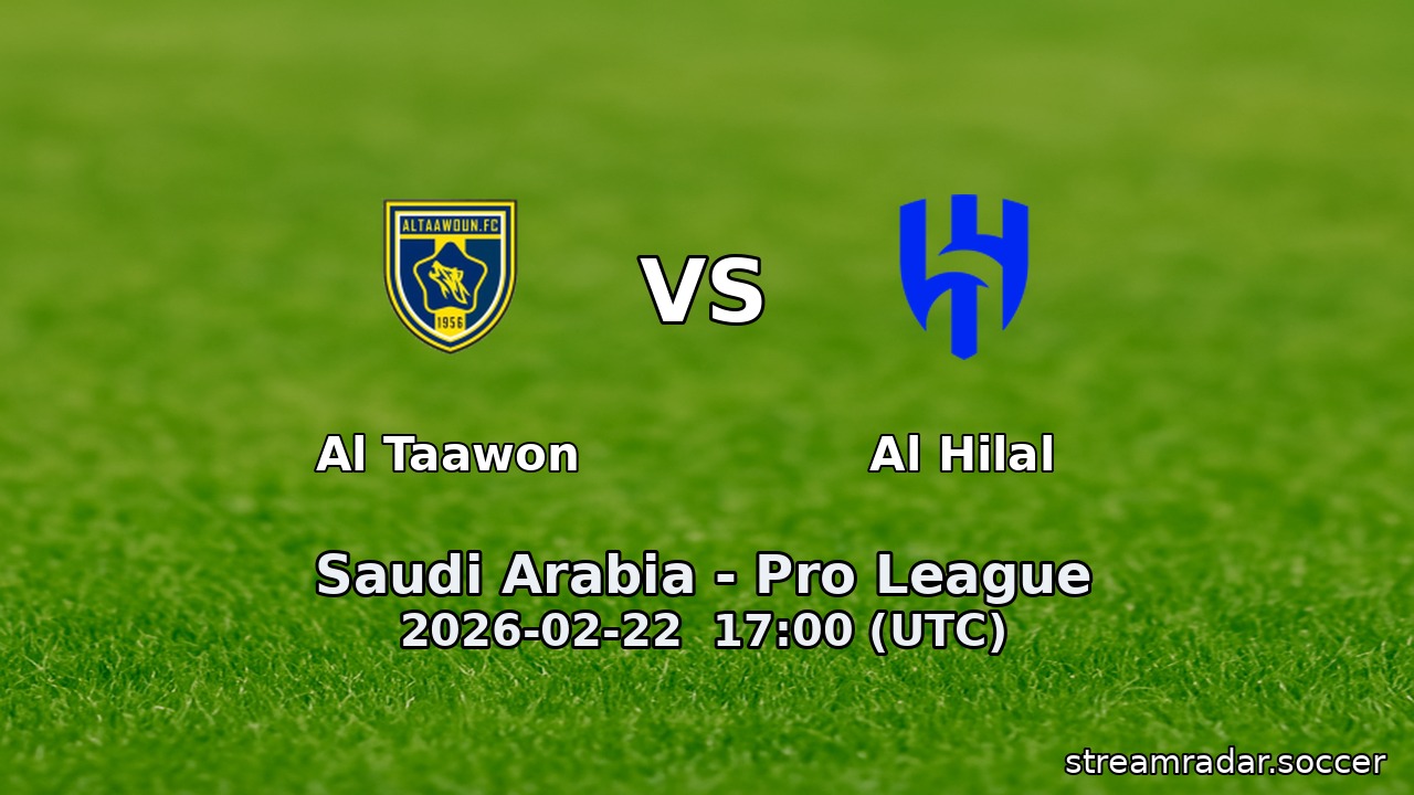Al Taawon vs Al Hilal