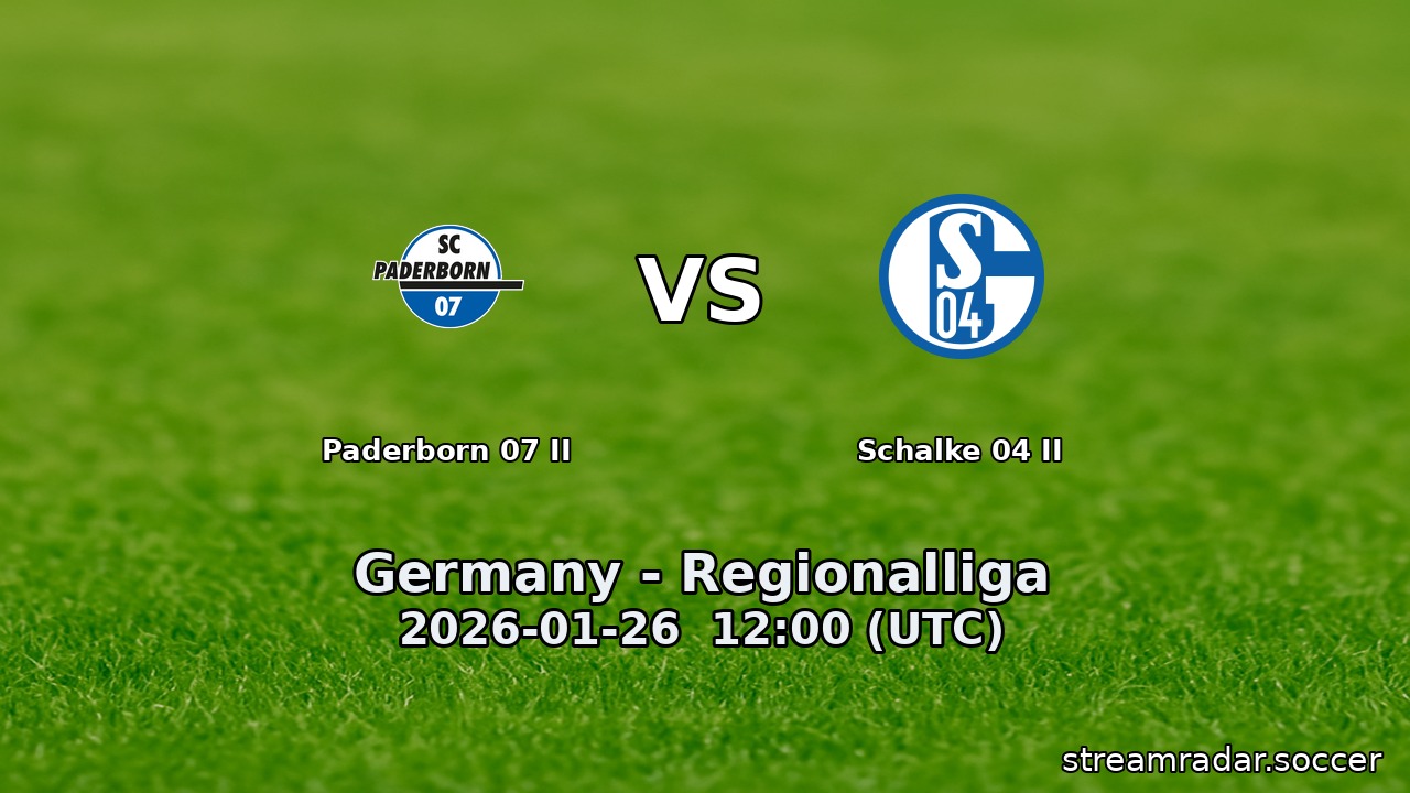 Paderborn 07 II vs Schalke 04 II