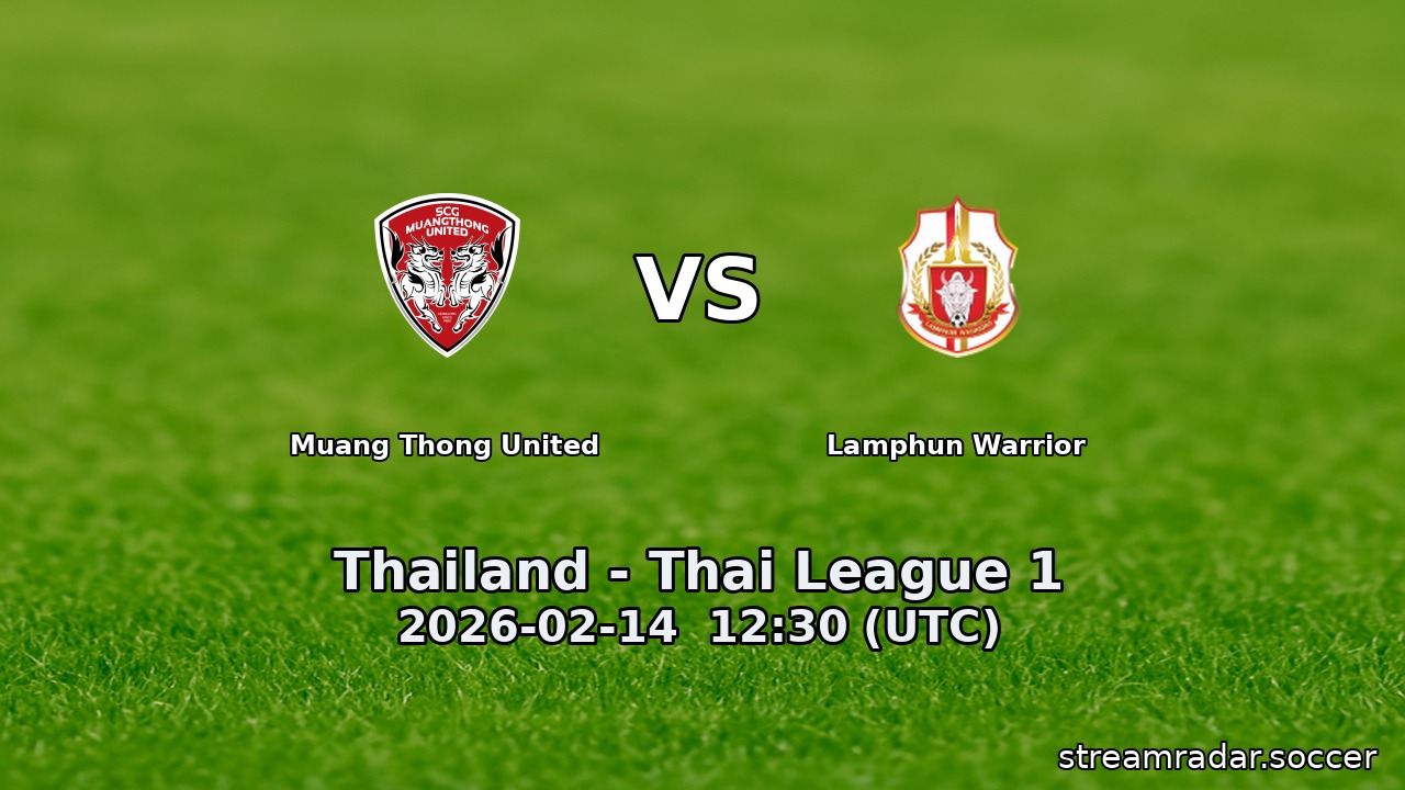Muang Thong United vs Lamphun Warrior