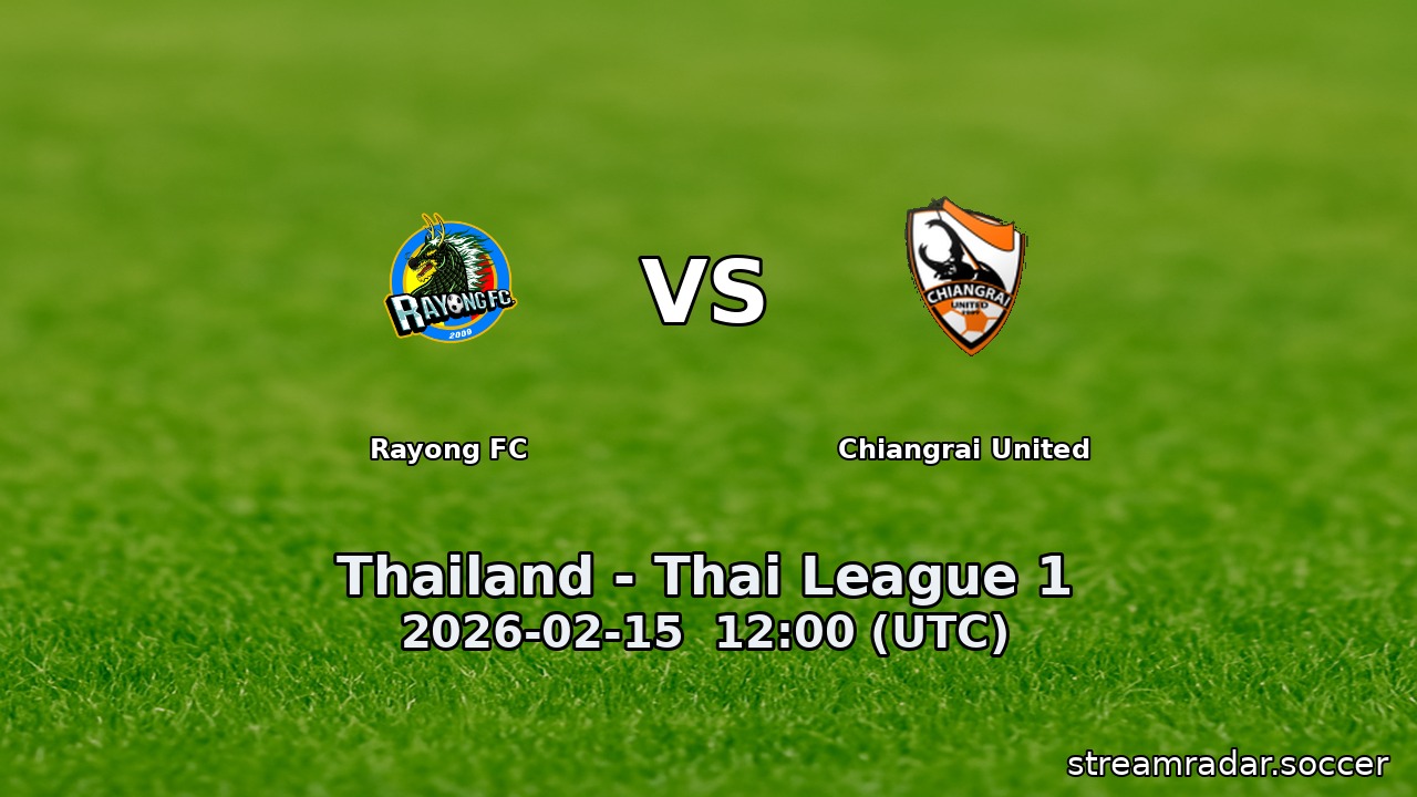 Rayong FC vs Chiangrai United