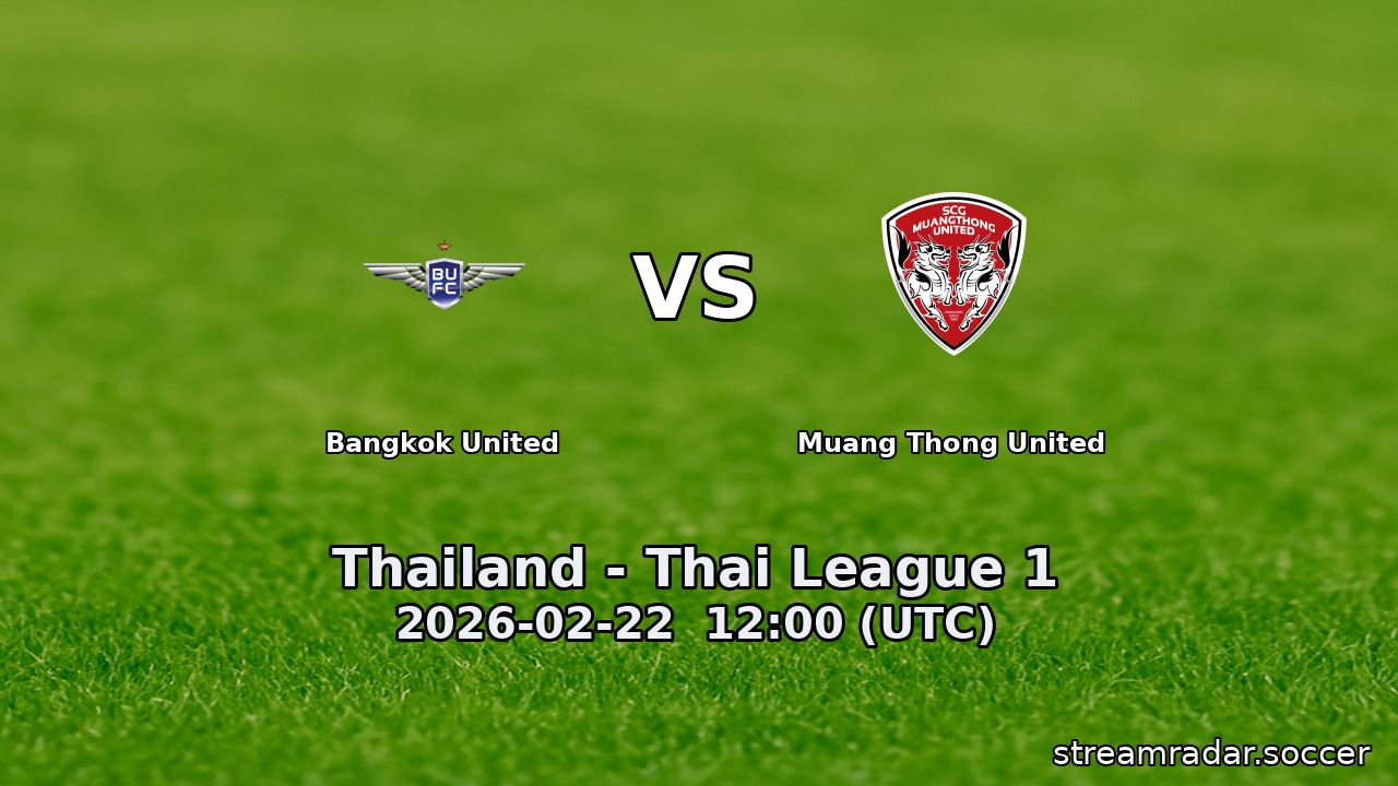 Bangkok United vs Muang Thong United