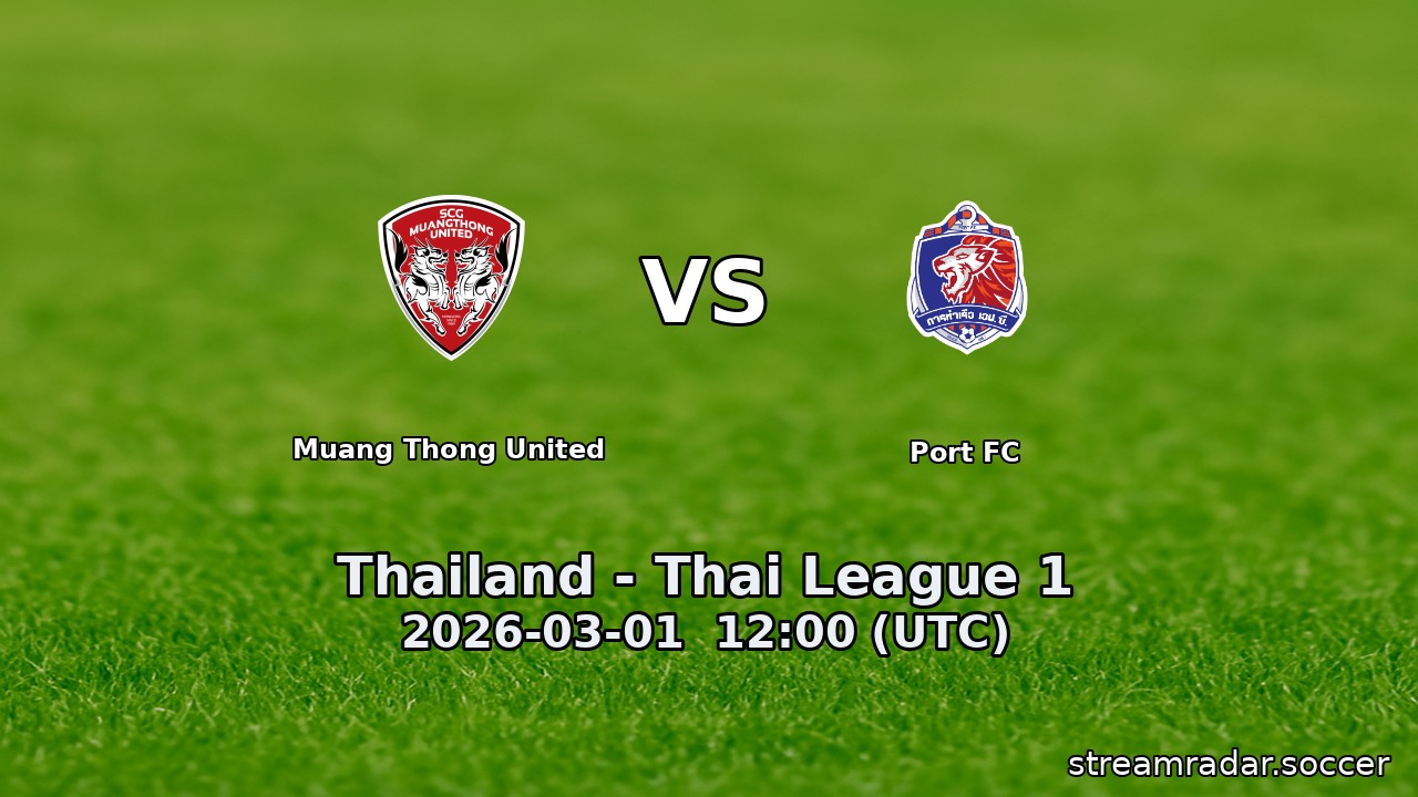 Muang Thong United vs Port FC