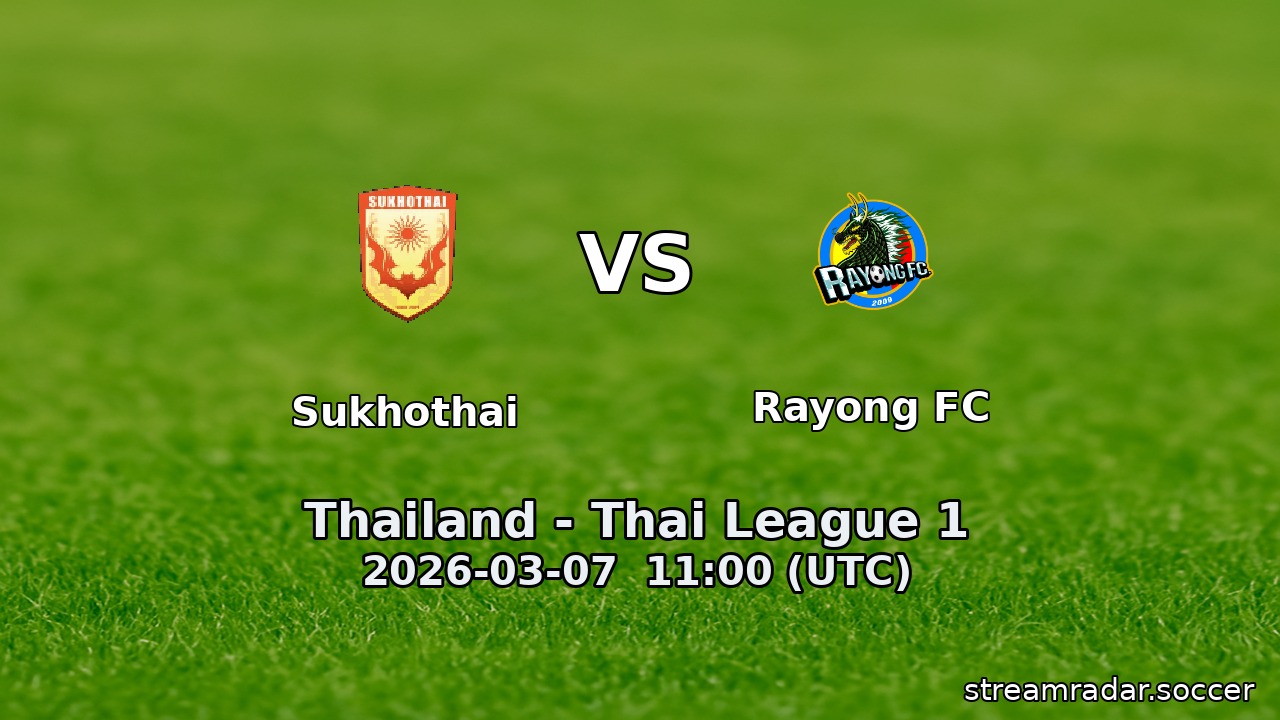 Sukhothai vs Rayong FC