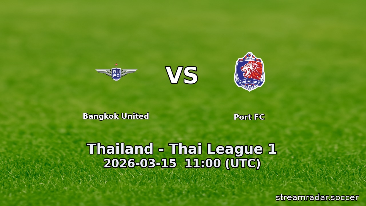 Bangkok United vs Port FC