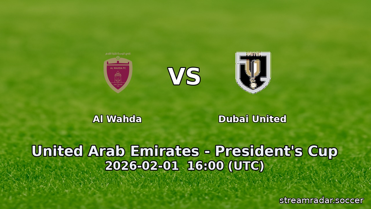 Al Wahda vs Dubai United