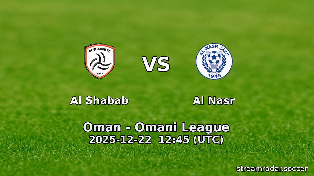 Al Shabab vs Al Nasr